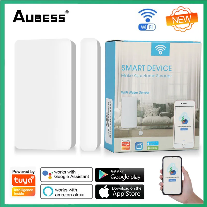 

Смарт-детекторы открытой/закрытой двери с сигнализацией для Alexa Google Home SmartLife APP WiFi