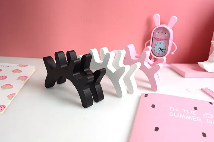 1 пара симпатичных деревянных 3D ресниц в скандинавском стиле настенные Стикеры