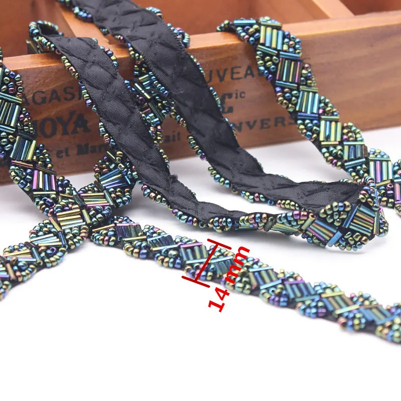 Бусины 14 мм/ширина ручная работа кружевная отделка по краю пояс для свадебного