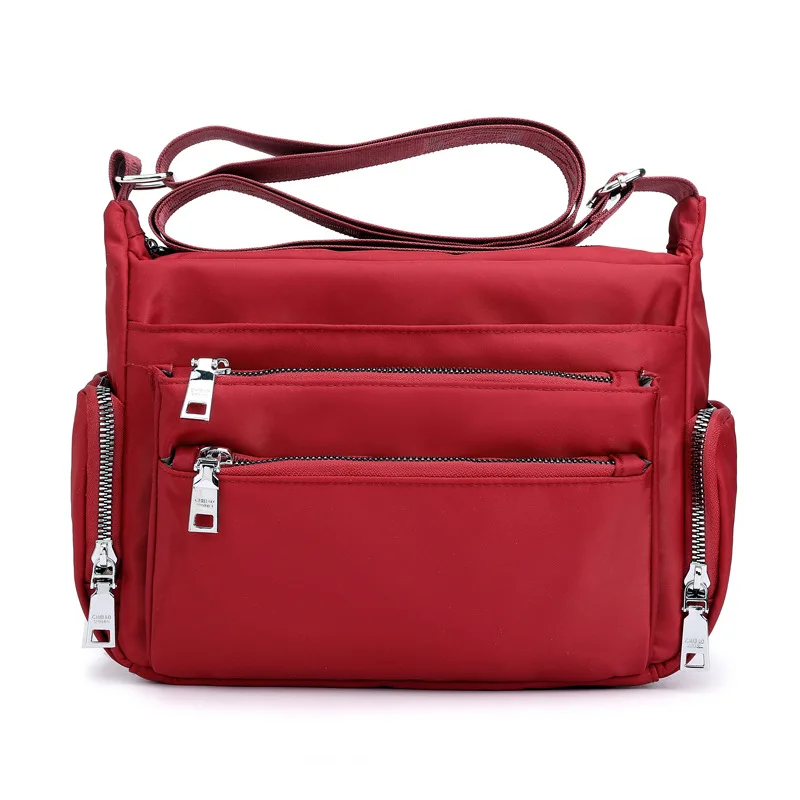 

New Style Shoulder Bag WOMEN'S Bag Casual Shoulder Bag Multilayer Waterproof Nylon Oxford Cloth Bag Mommy Bag Backpack
