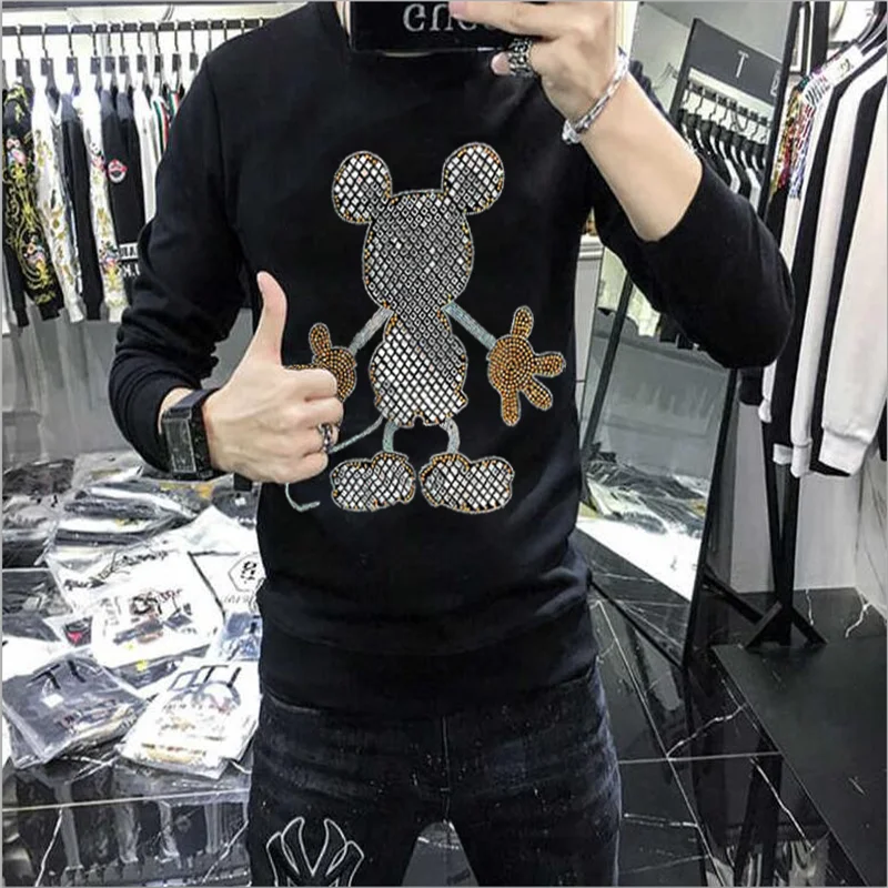 

2021 New Diamond Joker Warm And Comfortable Hoodie Men's Autumn And Winter Leisure Bodybuilding Sweatshirt Fashion Style