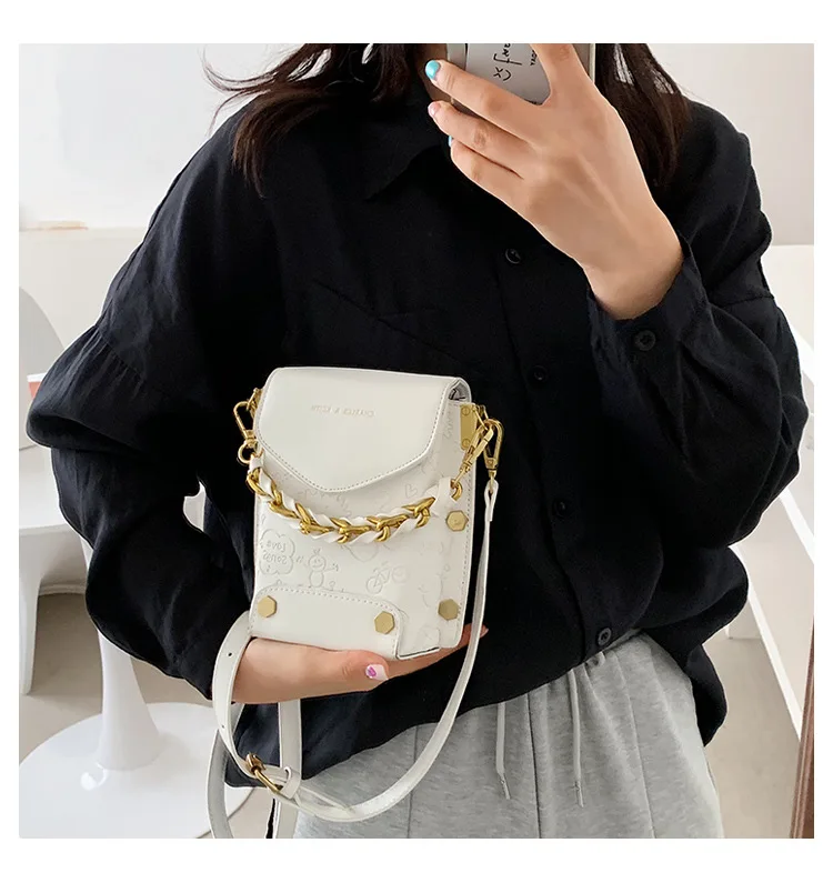 

Summer female bag 2021 new fashion casual chain mini bucket bag shoulder bag messenger bag mobile phone bag fashion