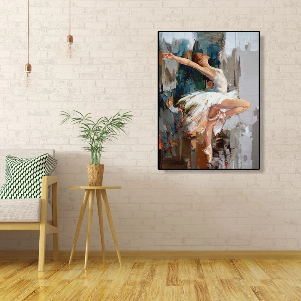 DIY Painting By Numbers Handpainted Canvas Dancing Girl Oil Art Picture Home Decor Living Room Unique Gift | Дом и сад