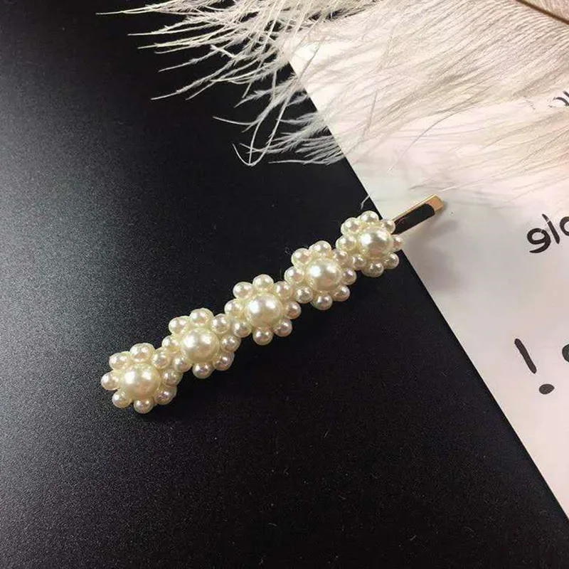 

luxury pearl hair clip hair pins headband for women korea Stick bridal wedding hair accessories jewelry accesorios mujer
