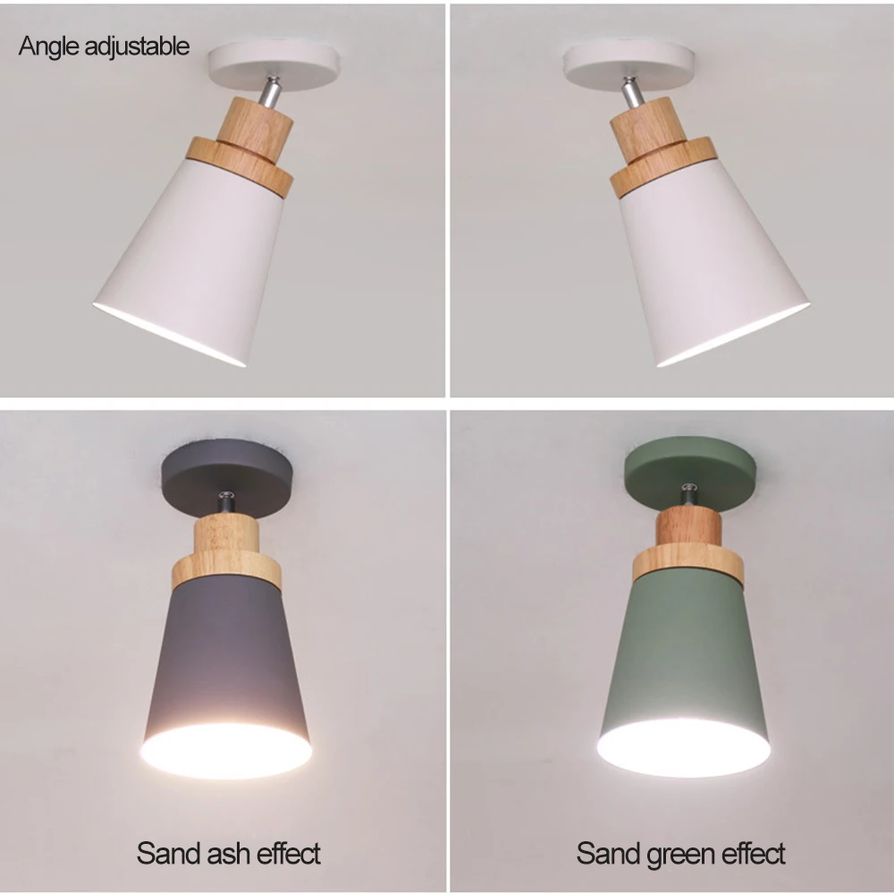 Скандинавская деревянная потолочная лампа для коридора выставочного зала лампы
