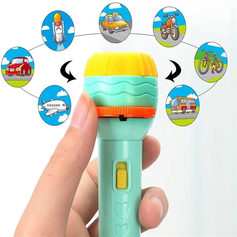 

Flashlight Projector Baby Sleeping Story Book Torch Lamp Toy Early Education for Kid Holiday Birthday Xmas Gift Light Up