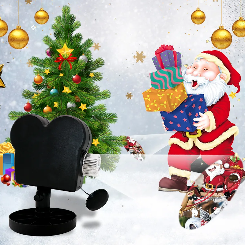 

Полноцветный Рождественский проектор с окном, проектор 12 фильмов, освещение для Хэллоуина, лазерный проектор, переключение нескольких сцен