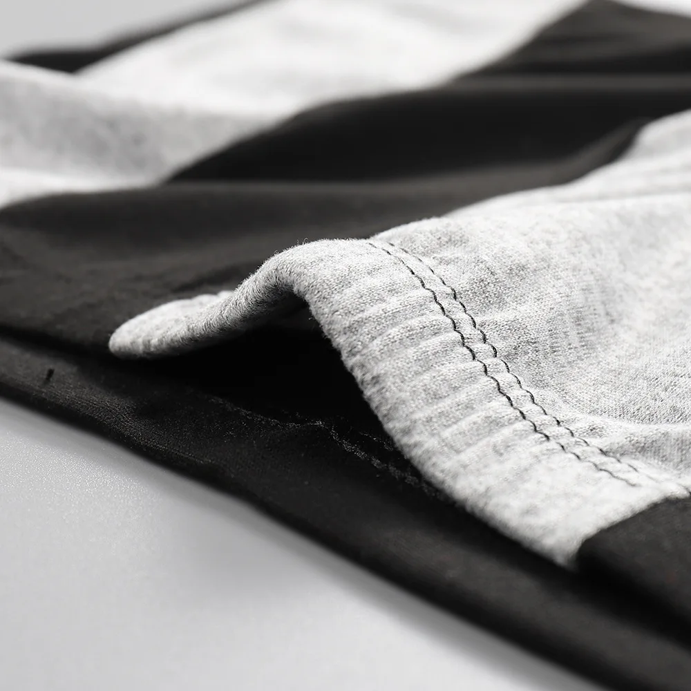 Мягкое нижнее белье мужские боксеры шорты в стиле пэчворк Cueca трусы серого цвета