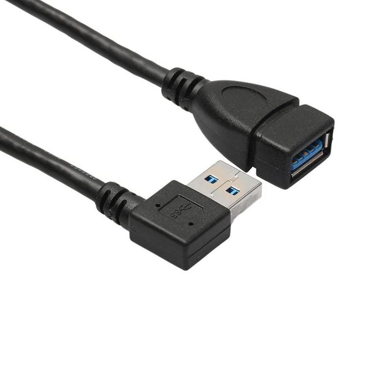 Usb 3 0 угол 90 градусов удлинитель адаптер Папа мама шнур данных левый|Кабели
