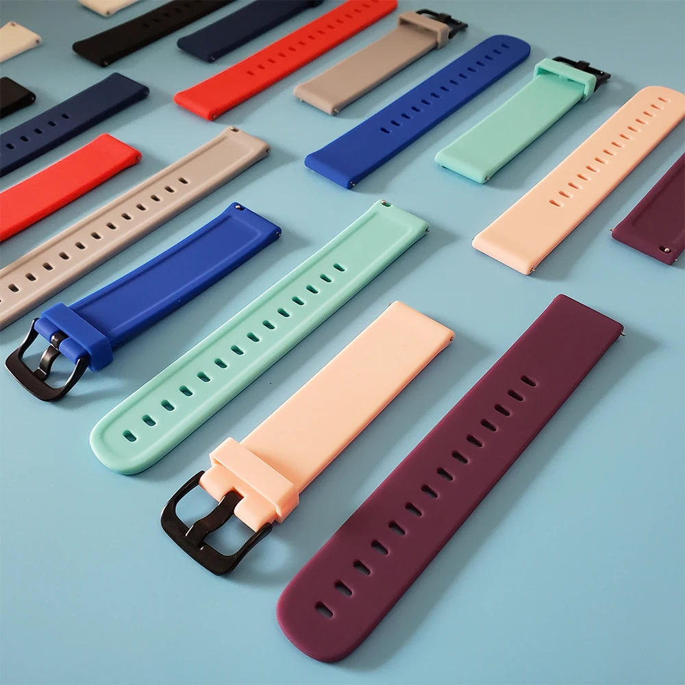 Ремешок силиконовый для Xiaomi Amazfit Bip Band 20 мм мягкий спортивный браслет смарт-часов