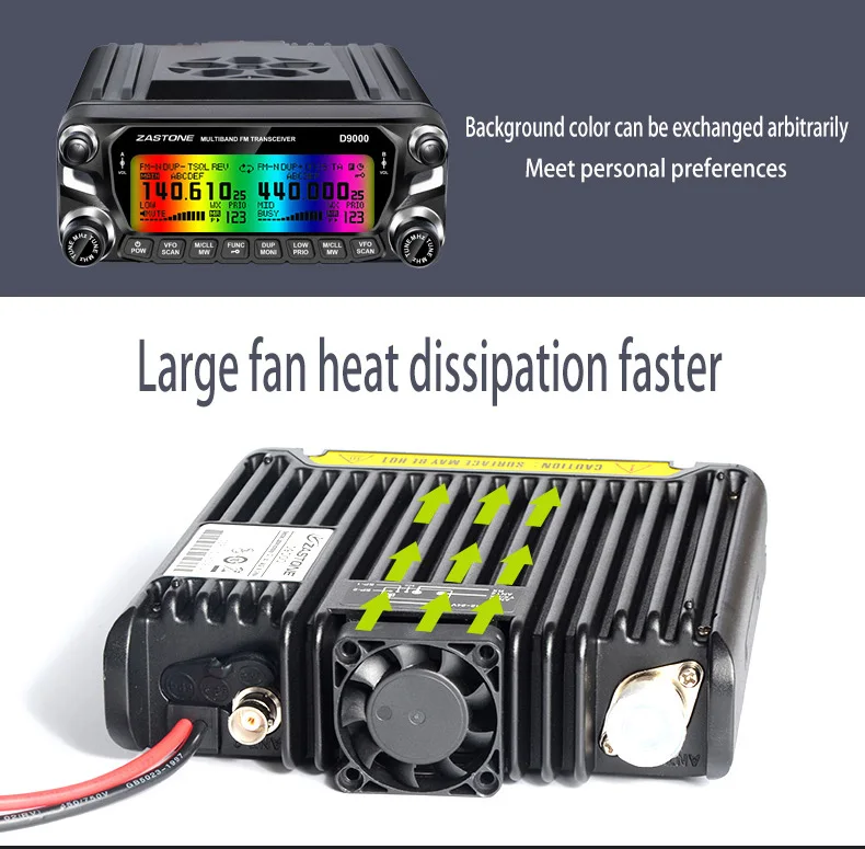 1pz ZT-D9000 Автомобильная рация CB радиостанции 50 на расстояние км охотничий Профессиональный трансивер VHF UHF West Ham автомобильный радиоприемник