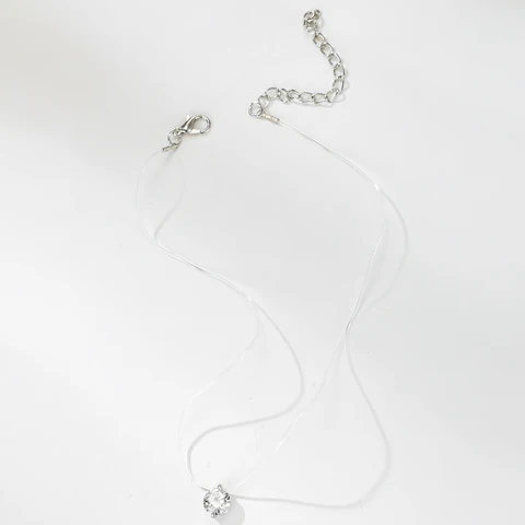 Tocona прозрачный кристалл ожерелье