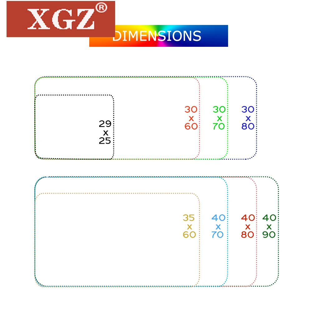 

XGZ Black Large Rubber Mouse Pad 400X900, 300X800 Computer Desk Mat Personalized Fabric Art Non-slip Table