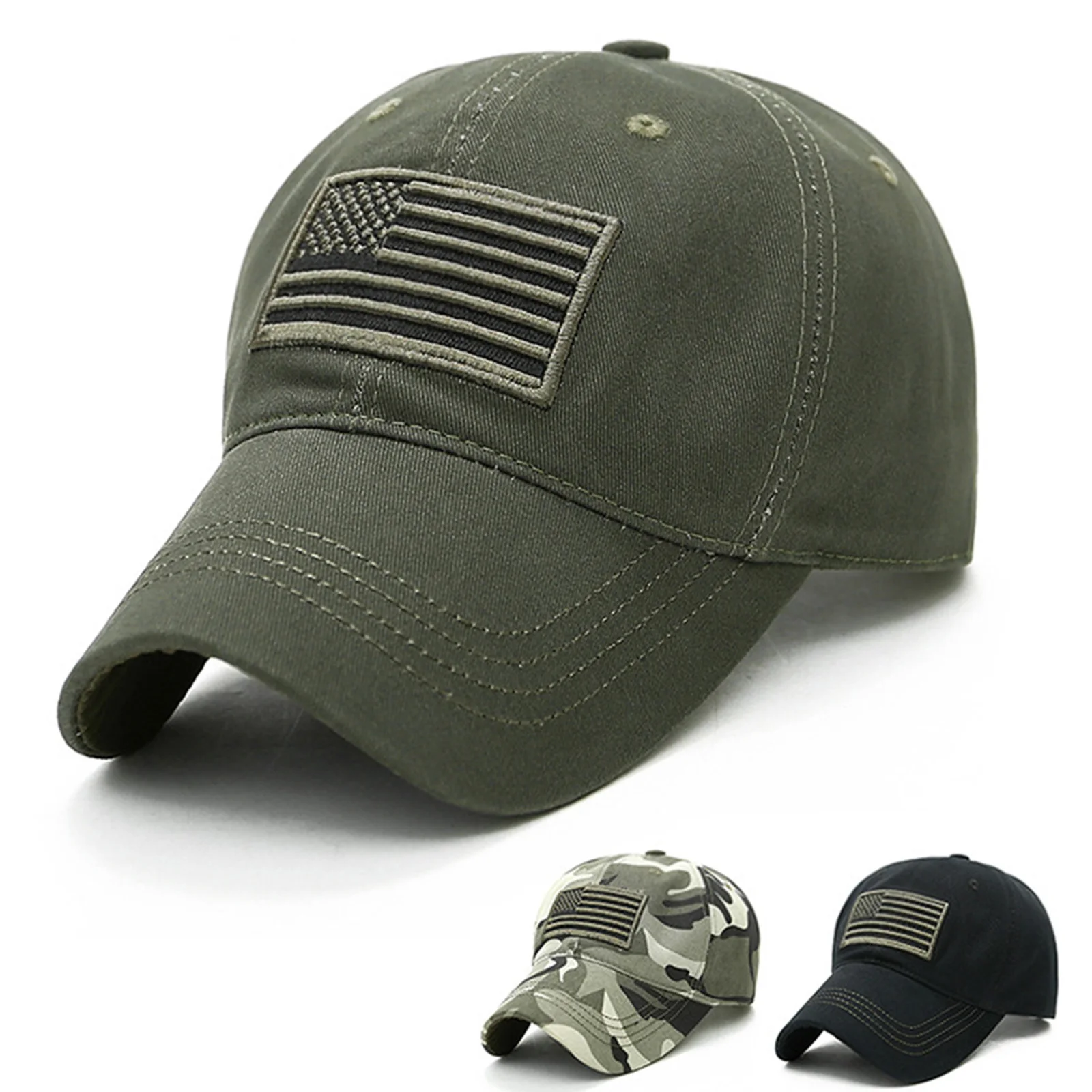 

Mens Army Camo Baseball Cap Embroideried Casual Sport Sun Visor Hats