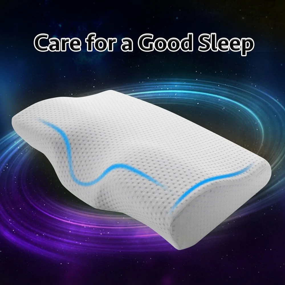 Подушка из хлопка с эффектом памяти и наполнителем для сна ортопедическая
