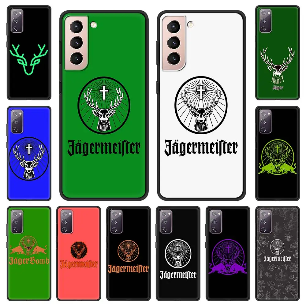 

Jagermeister logo Phone Case For Samsung Galaxy S20 FE S10 Plus S21 Ultra S8 S9 Plus S10e Luxury Silicone Black Cover
