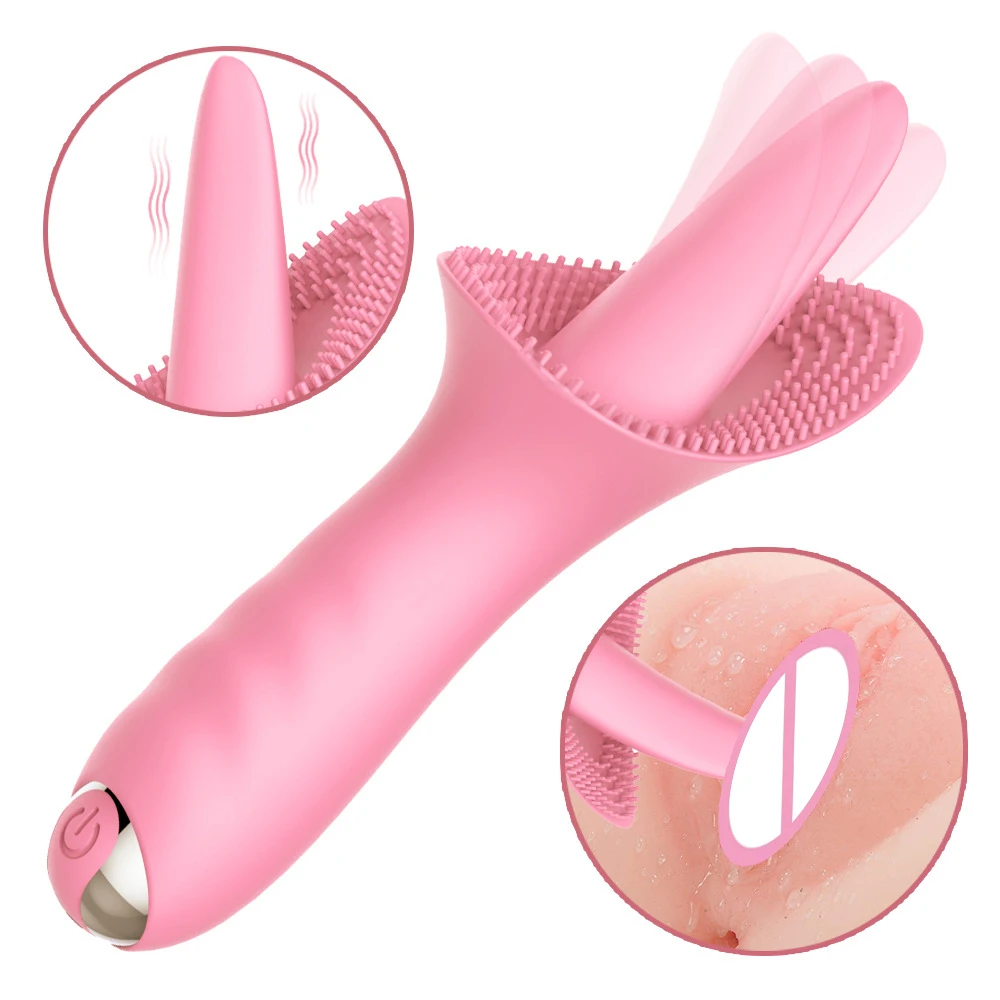 

10 Modes Tongue Licking Vibrator Vaginal Massage G-Spot Clitoral Clit Tickler Massager Sex Toys for Women Orgasm Product Shop