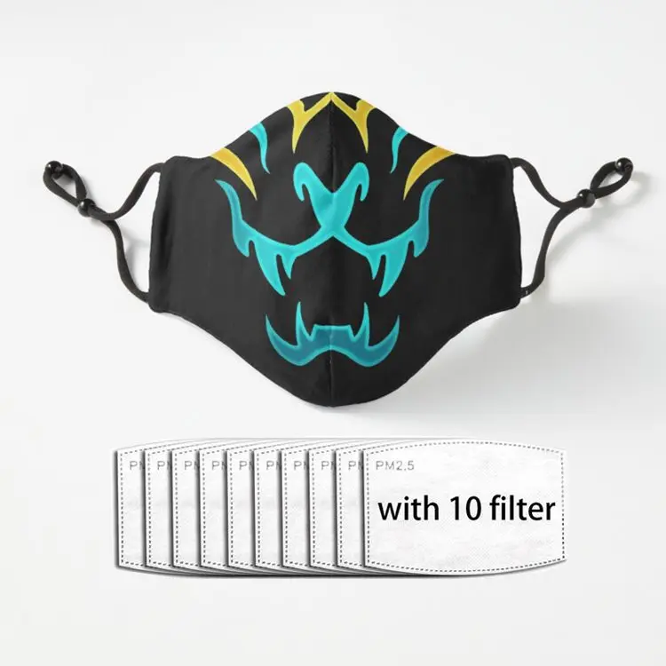 Маска для лица KDA More Akali s с тигровым ртом-маска команд рандомным рисунком маска