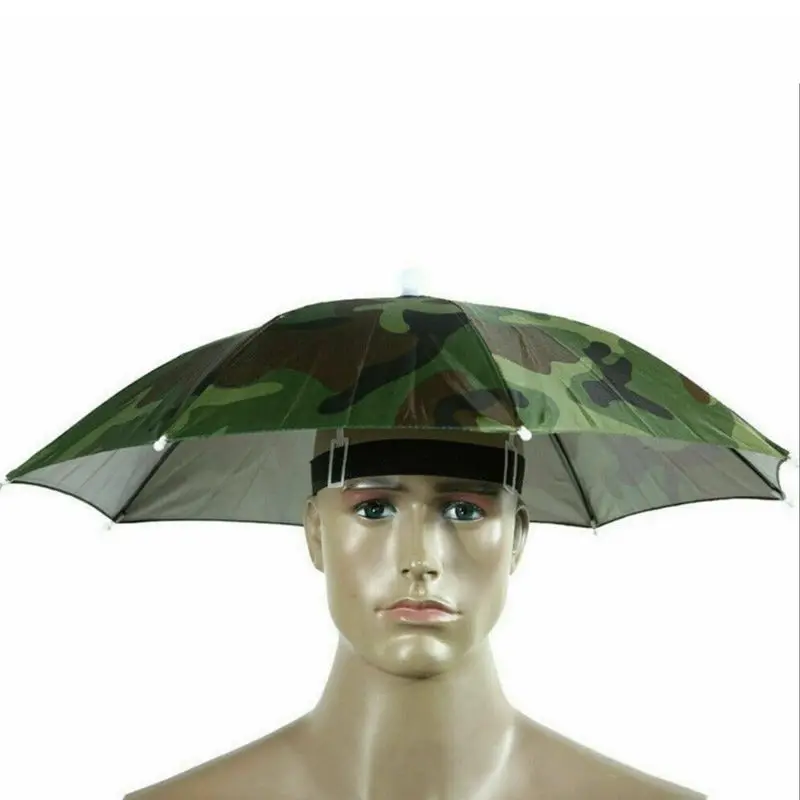 

Sun Umbrella Hat Outdoor Hot Foldable Golf Fishing Camping Headwear Head Cap