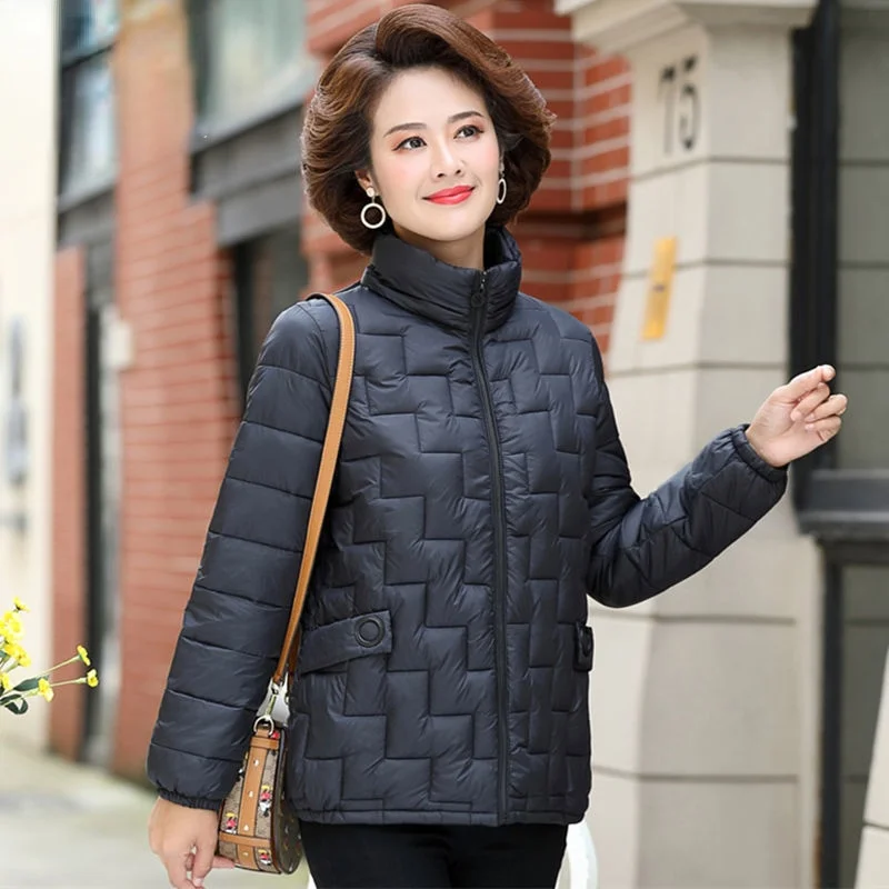 

Зимние куртки с воротником-стойкой, хлопковое пальто, толстая верхняя одежда, женская одежда, Высококачественная однотонная облегающая теп...