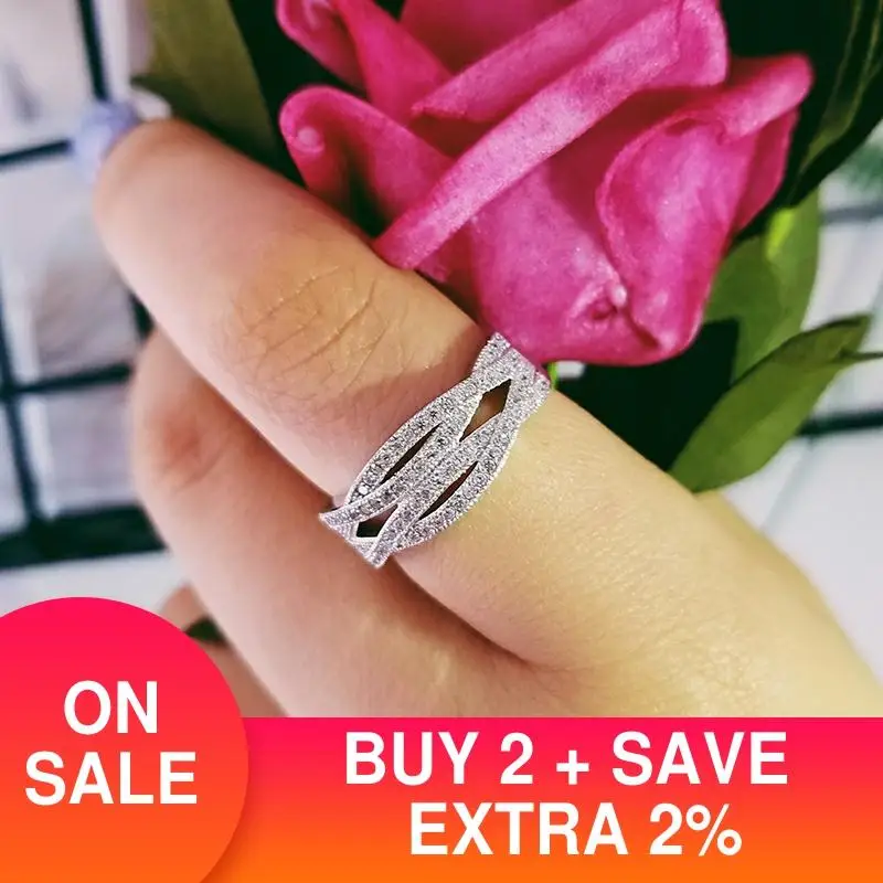 Женское кольцо на палец обручальное из стерлингового серебра 925 пробы уникальное