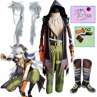 game genshin impact razor genshin cosplay costume shoes necklace uniform wig anime halloween party outfit