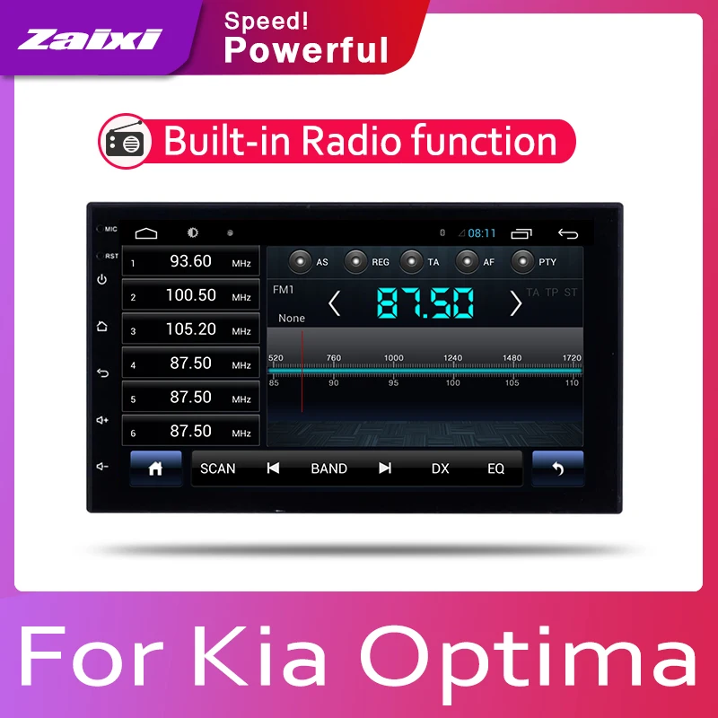 Автомагнитола ZaiXi Android 2 Din мультимедийный видеоплеер автомобильная