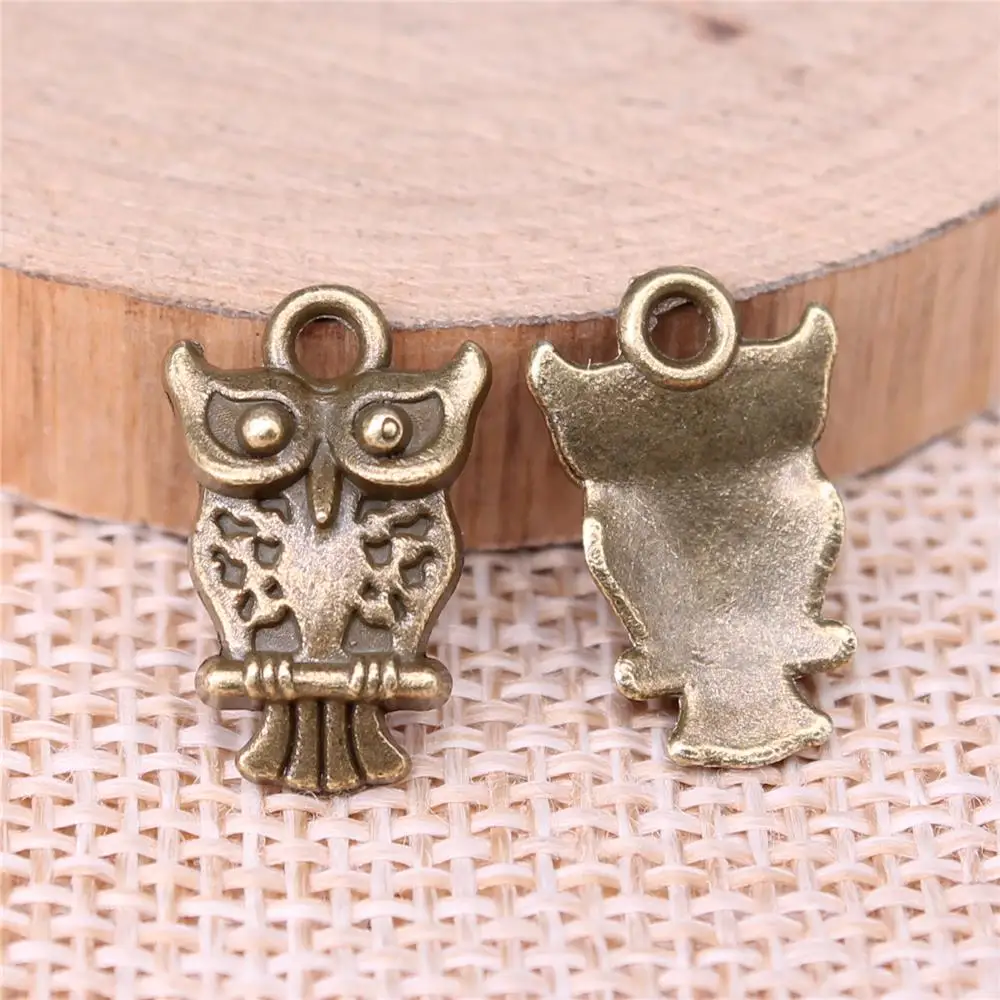 

Owl Charms For Jewelry Making Findings Handmade DIY Craft 20pcs Antique Bronze Color 17x11mm