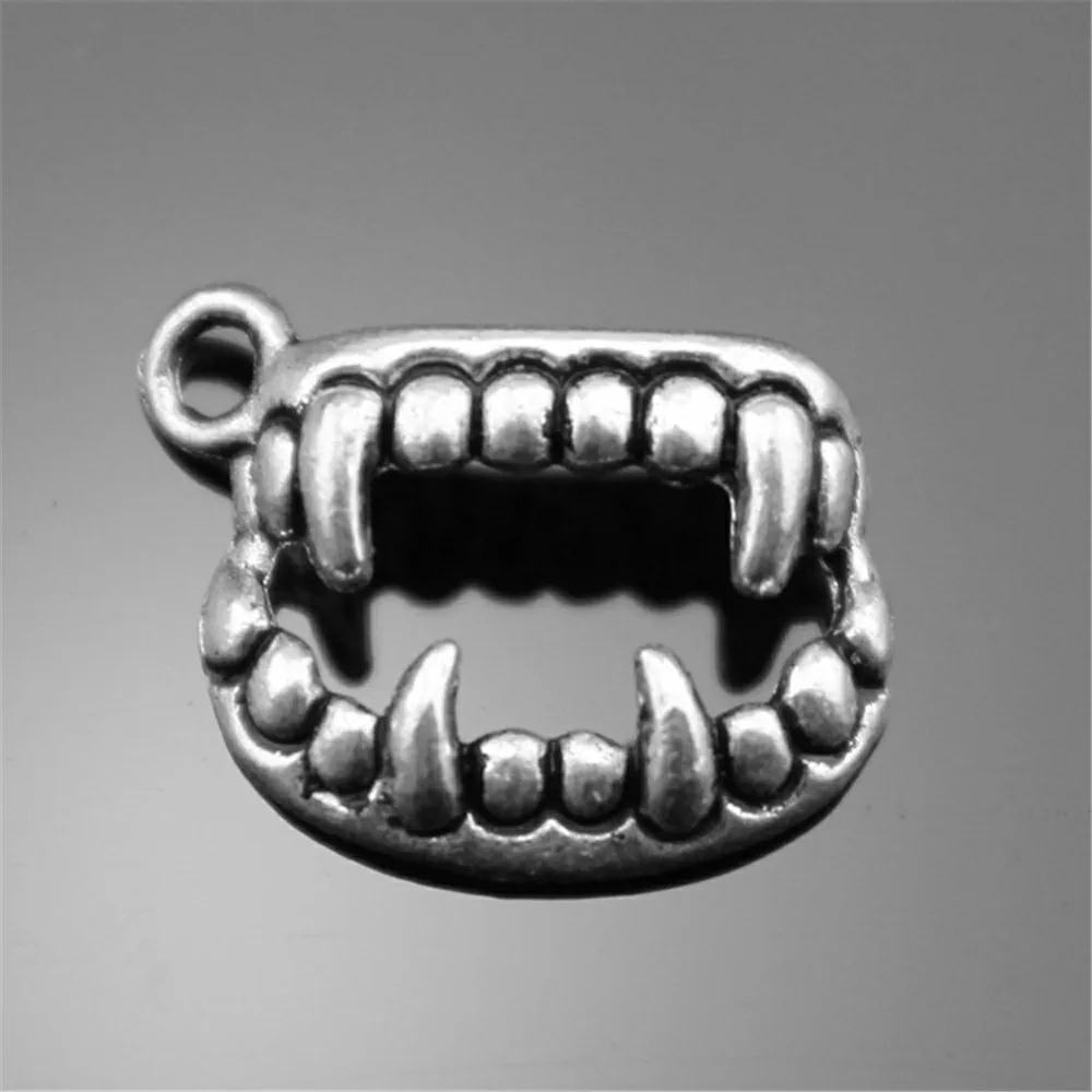 40 шт очаровательные зубы зомби Подвески для изготовления ювелирных изделий