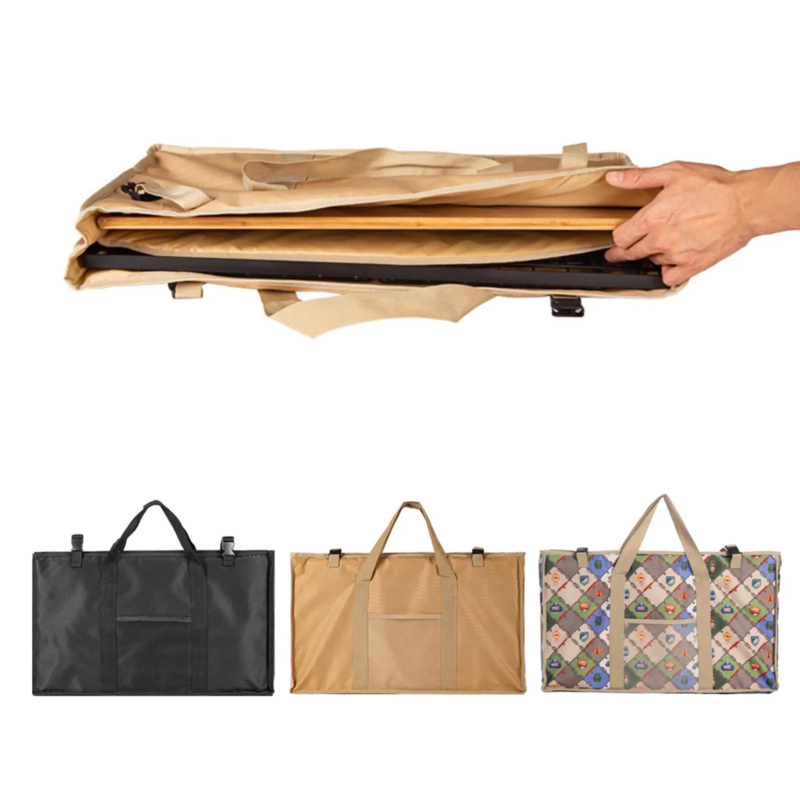

Portable Outdoor Picnic Folding Table Bag Multifunctional Oxford Cloth Camping BBQ Tool Storage Bag Storage Organizer
