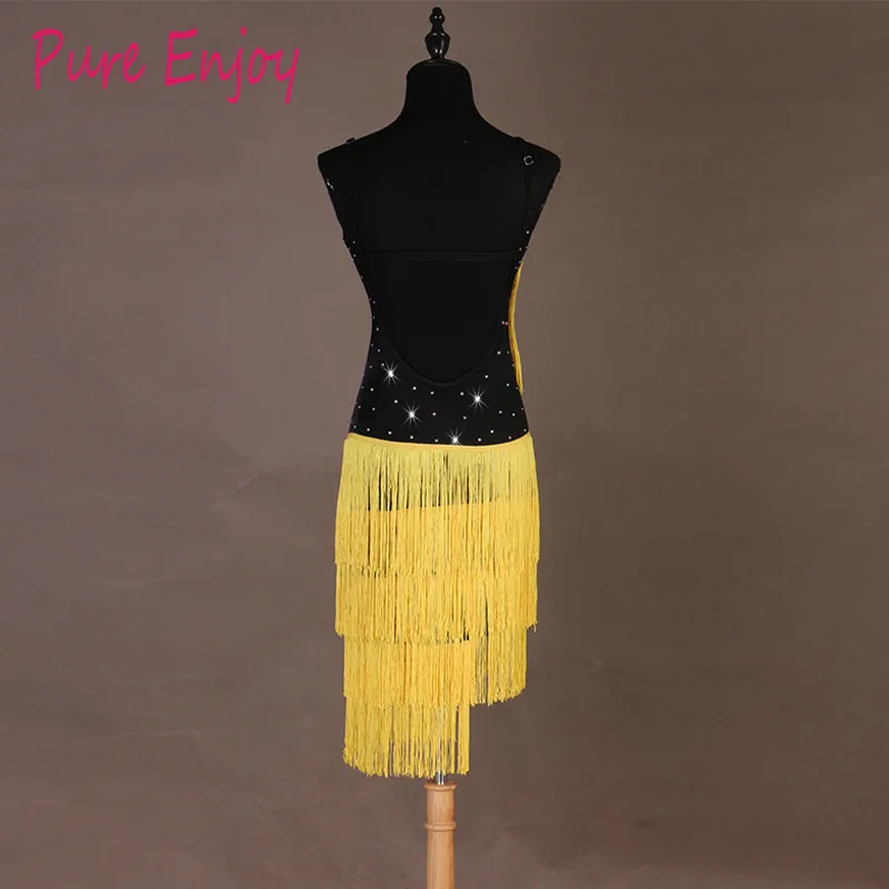 Латинское платье с бахромой для девочек и девушек бальные танцы танцевальное