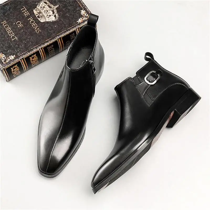

2021 New Handmade PU Men's Spring and Autumn Short Boots Fashion British Style Martin Boots Men's Chelsea Casual Boots YX122