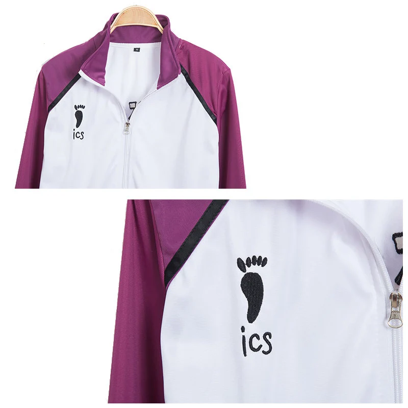 

2020 New Haikyuu Season 3 Cosplay Costume Shiratorizawa Academy Satori Tendo Uniform Jacket Pants Sportswear for Adult