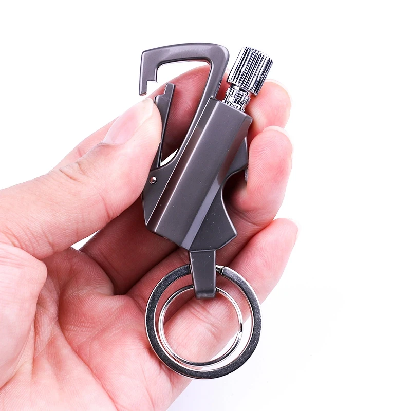 

Zinc Alloy Lighters Permanent Match Fire Starter Keychain Torch Lighter Gadgets For Men Survival Flint Dropship Suppliers