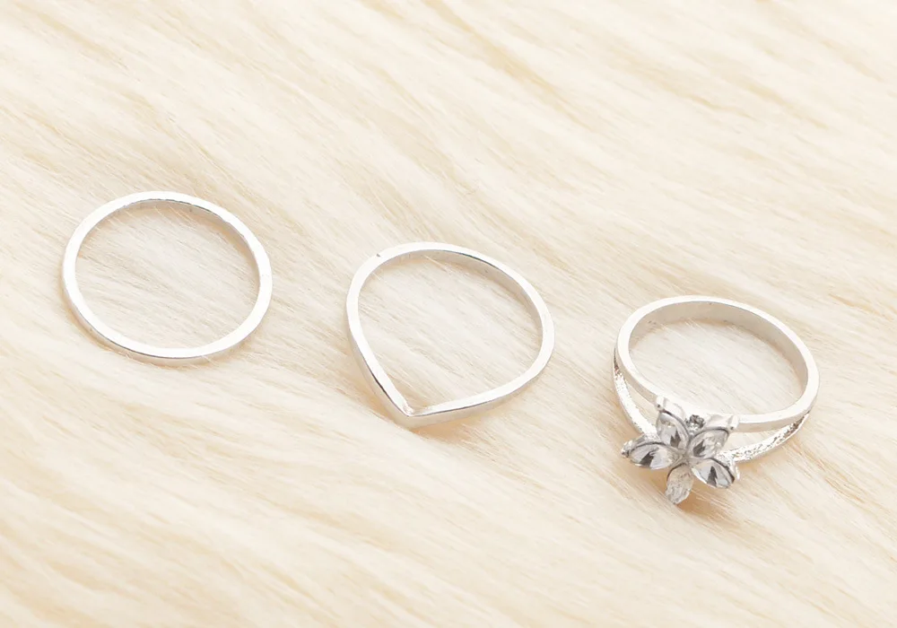 Новинка простое круглое кольцо с цветами богемное геометрическое женское носком