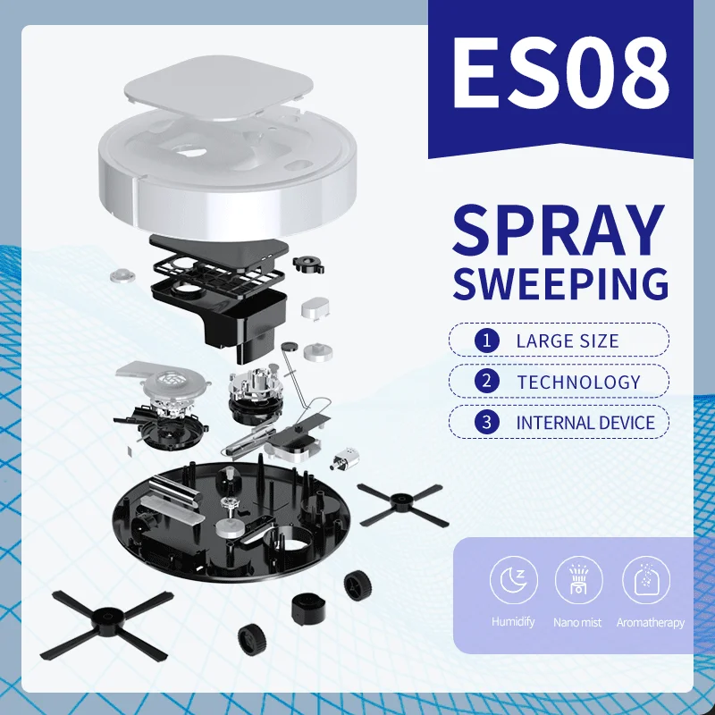 

Robot Vacuum Cleaner Cordless Humidifying Spray Premium Robotic Vacuum Mop Household Cleaning Sweeping Robot Uv Sterilization