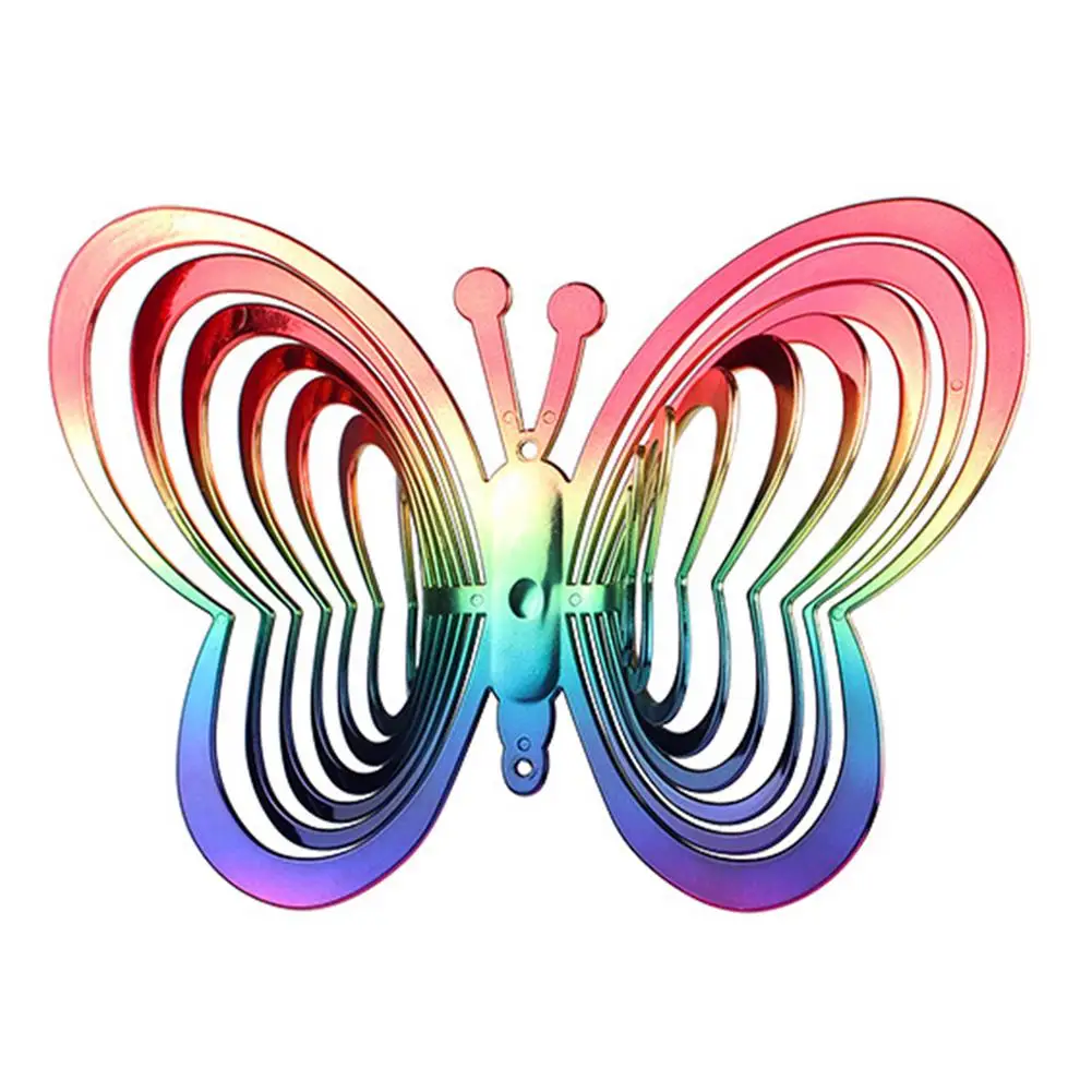 

Садовая бабочка, металлический ветровой Спиннер-Внутреннее и наружное украшение для сада, подарки-3D металлическая бабочка, ветровой Спинне...