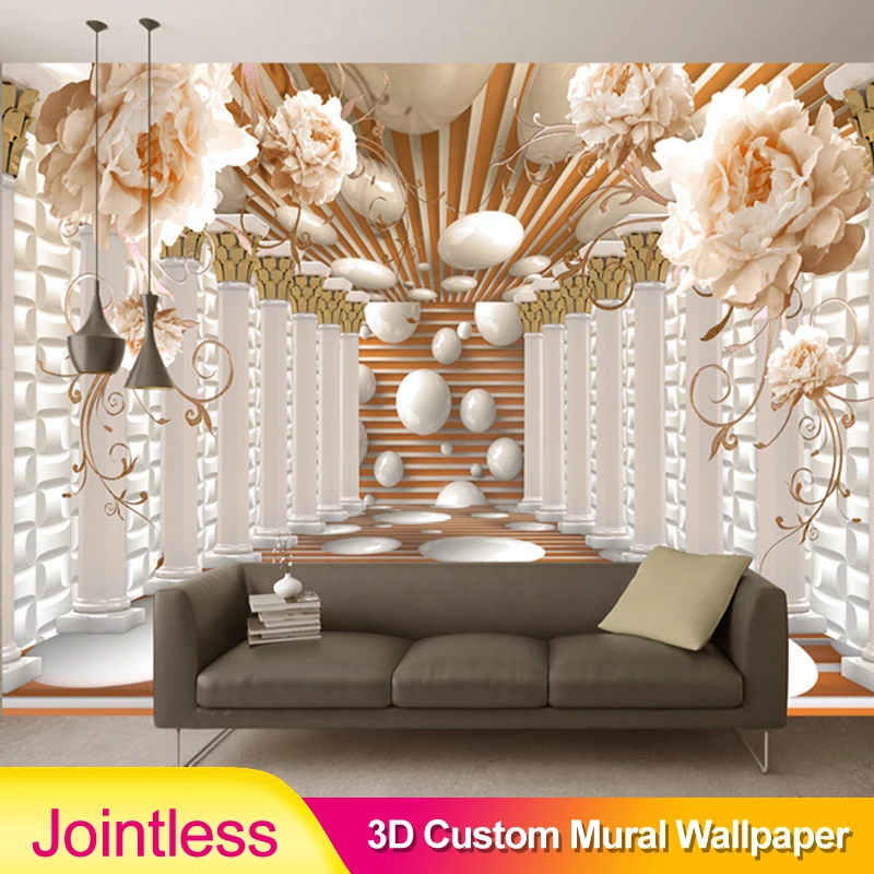 Настенная 3D фотобумага без ободков Современное Абстрактное Искусство с римскими