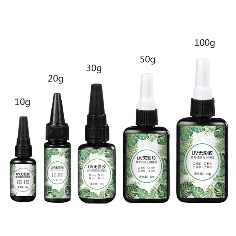 

10/20/30/50/100g UV Resin Crystal Clear Hard Ultraviolet Curing Epoxy Resin DIY Jewelry Making Art Nail Art Accessories