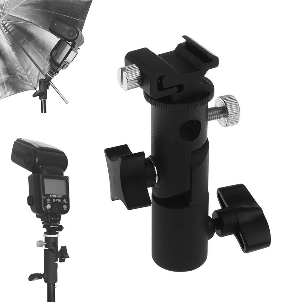 

Photography Accessories Flash Light Bracket Stand Speedlite Holder Adapter 1/4" 3/8" Mount Hot Shoe Photography Flash Triopod