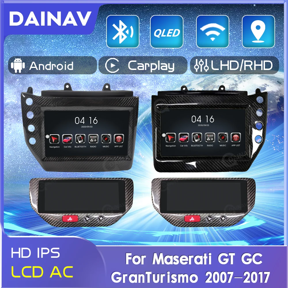 

Автомагнитола на Android, Мультимедийный проигрыватель с ЖК-дисплеем для Maserati GT, GC, granтуризм 2007-2017, автомобильный GPS-навигатор, стереоприемник