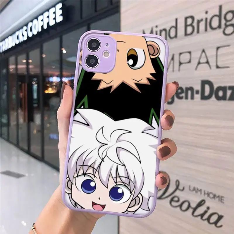 

Gon Killua HUNTER x HUNTER HxH Phone Case purple matte transparent For iPhone 7 8 x xs xr 11 12 pro plus max mini Clear Funda