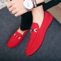 mazefeng suede loafers men bottoms breathable casual shoes man luxury brand flat loafer slip on driving shoes plus size 38 46