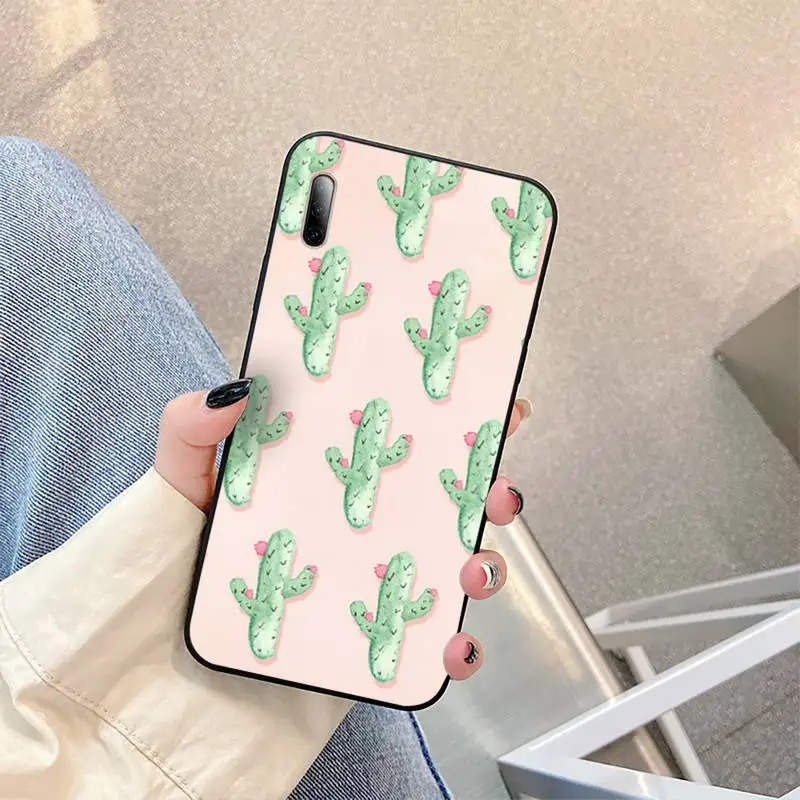 

Hot Cactus Leaves Plants Soft Silicone Phone Case for Huawei mate 9 10 lite 20x 30 pro nova 5t y5 y7 y9s prime 2018 2019 Cover