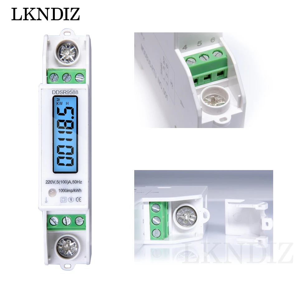 RS485 220 В/230 В 5(100A) 50/60 Гц Din рейка однофазный Modbus RTU Потребляемая мощность кВт/ч