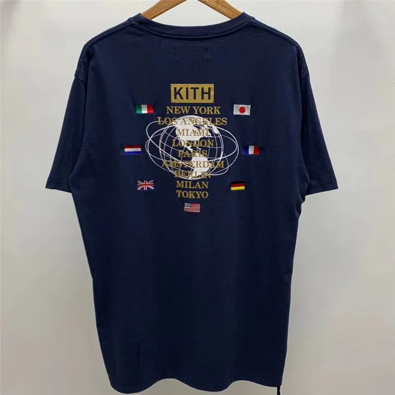 17SS Kith World Fair Love Thy City Футболка мужская женская футболка лучшее качество вышивка