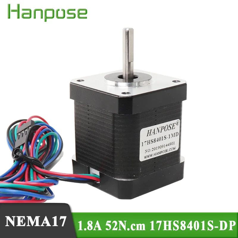 

Шаговый двигатель 17HS8401S-DP, 4 свинцовых двигателя Nema17, 42 х48 мм, 1,8 А, 52 нм, см, 10 шт.