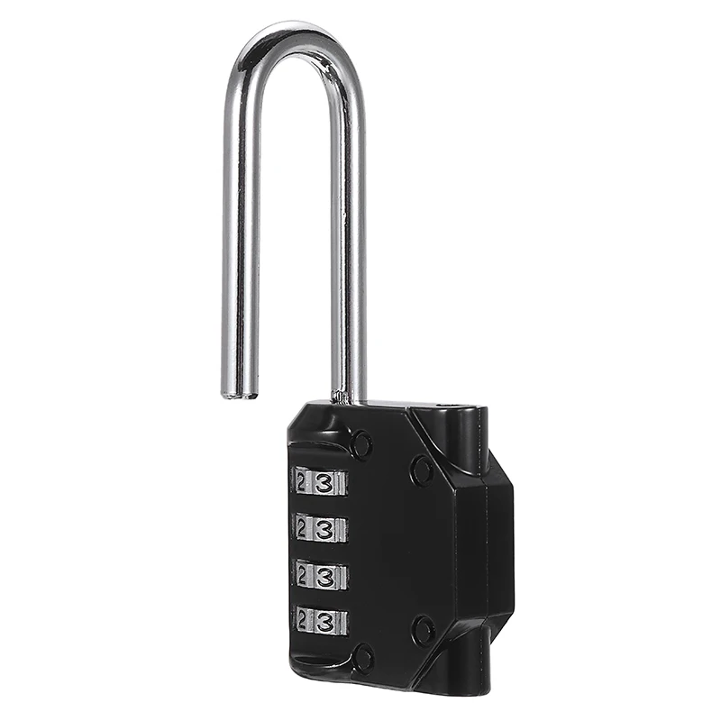 4 Digit Lock Padlock Durable Waterproof Long Shackle Number Locks For Door Suitcase Bag Package Cabinet | Обустройство дома