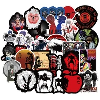 50pcs japan anime death note stickers pack for children stationery laptop skateboard ps4 guitar helmet toy waterproof sticker