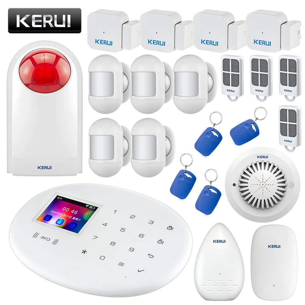 Беспроводная система охранной сигнализации KERUI W20 Wi-Fi GSM 80 дБ rfid-карта |